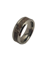 Brown textured tungsten steel ring