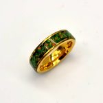 Green gemstone flower ring - Image 3