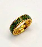 Green gemstone flower ring - Image 4