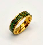 Green gemstone flower ring - Image 5