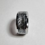Dark meteorite style textured tungsten steel ring - Image 4