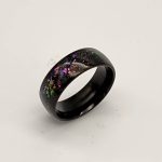 Purple pearlescent black resin ring - Image 4