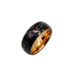 Tungsten carbide ring with crushed opal style
