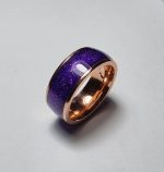 Warm purple resin inlaid ring - Image 2