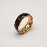 Dark brown resin inlaid ring - Image 5