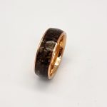 Dark brown resin inlaid ring - Image 2