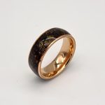 Dark brown resin inlaid ring - Image 4