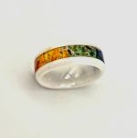 Multi colored resin inlaid ring - Image 3