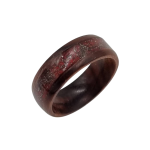 Dark red resin wood ring