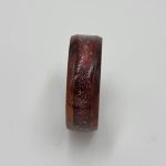 Dark red resin wood ring - Image 5