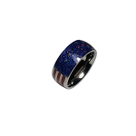 Dark blue tungsten steel ring