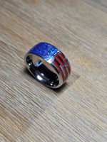 Dark blue tungsten steel ring - Image 5